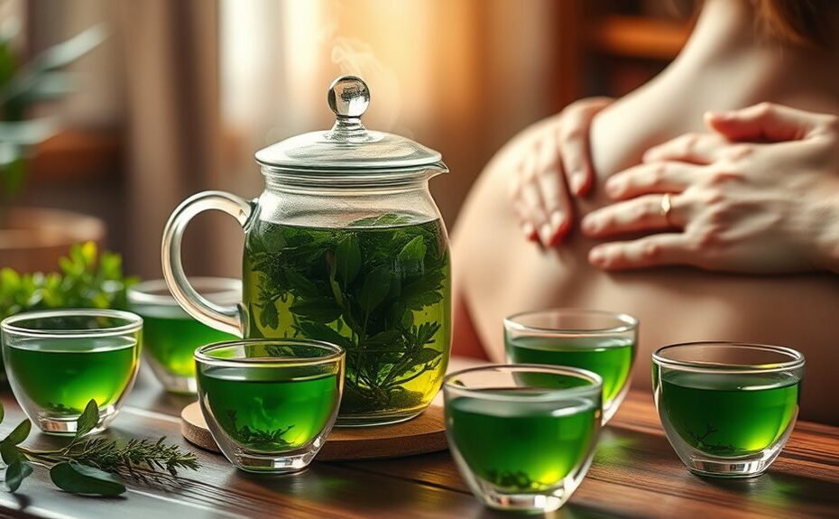 herbal drinks and massage